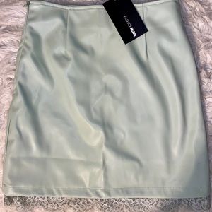Fashion Nova Mini Lace Trim Skirt